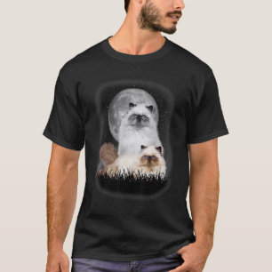 cute Persian Cat with Moon Persian Cat Pet T-Shirt