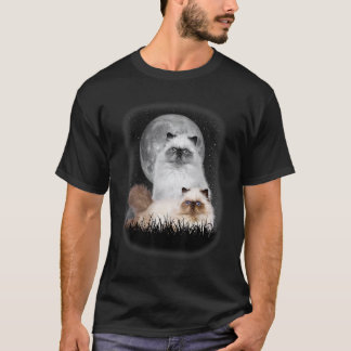 cute Persian Cat with Moon Persian Cat Pet T-Shirt
