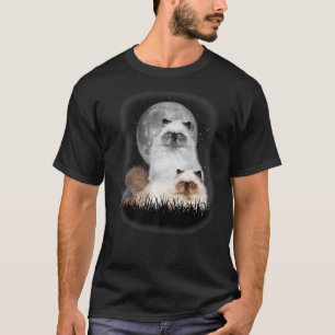 cute Persian Cat with Moon Persian Cat Pet T-Shirt