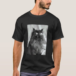 Cute Persian Cat with Sunglasses Feline Animal Pho T-Shirt