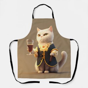  Cute Personal cat servant, funny servant Kitten Apron
