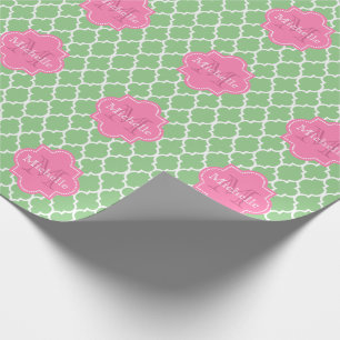 Cute personalise monogram wrapping paper