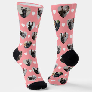 Cute Personalised 6 Heart-Shaped Pet Photos Socks