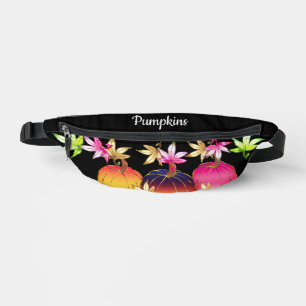 Cute Personalised Autumn Pumpkins Bum Bags