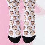 Cute Personalised Baby Kids Face 2 Photos Socks<br><div class="desc">The background needs to be transparent. Make sure the photo is cropped tightly to the object/face. If you have any problem cropping your photo, i can do it for you. Before placing an order, you have to send your photo to my message or email at ayokholid@gmail.com, and i will send...</div>