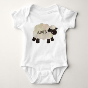 Cute Personalised Baby Sheep Infant Toddler Bodysuit