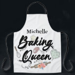Cute Personalised Baking Queen Apron<br><div class="desc">APRONS
Cute Personalised Baking Queen
Modern/Fun
Customisable/Trendy</div>