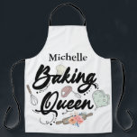 Cute Personalised Baking Queen Apron<br><div class="desc">APRONS
Cute Personalised Baking Queen
Modern/Fun
Customisable/Trendy</div>