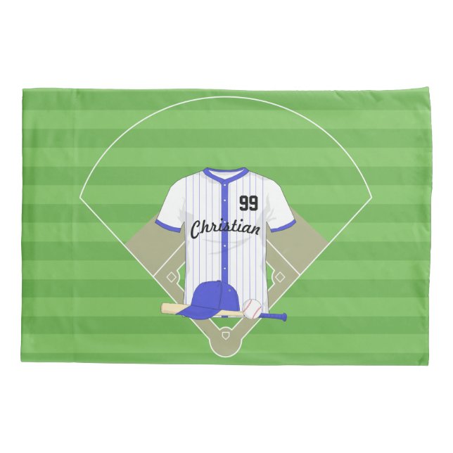 Cute Personalised Baseball Pillowcase (Back)