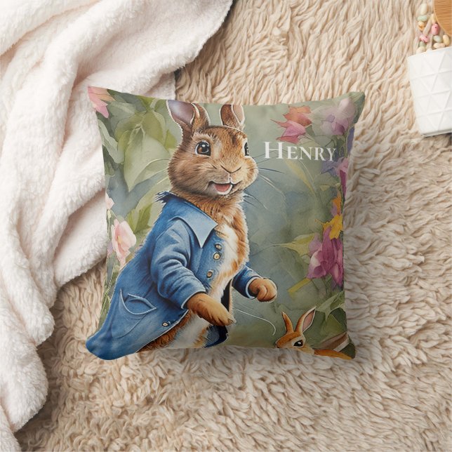 Cute Personalised Beatrix Potter Nursery Cushion (Blanket)