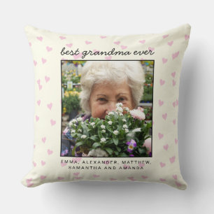 Cute Personalised Best Grandma Ever Photo Cushion