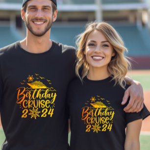 Cute Personalised Birthday Cruise Ship Family Trip T-Shirt