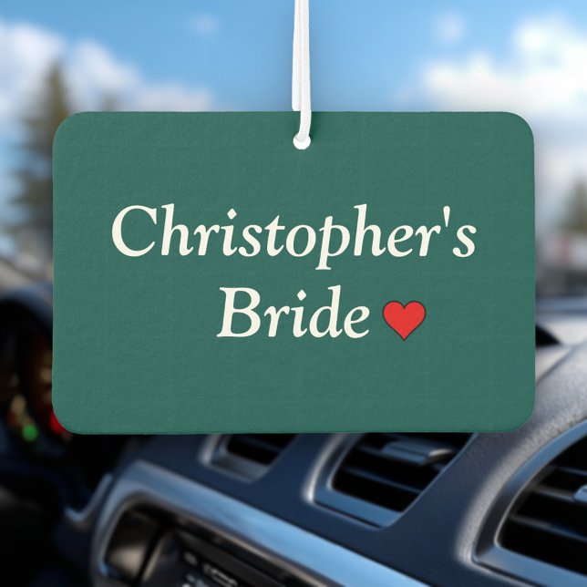Cute Personalised Bridal Wedding Car Air Freshener (Creator Uploaded)