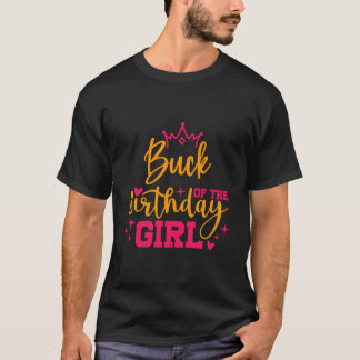 Cute Personalised Buck Of The Birthday Girl Matchi T-Shirt