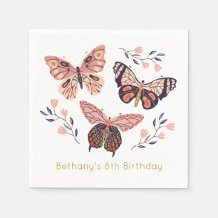 Cute Personalised Butterfly Napkins