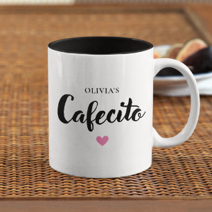 Cute Personalised Cafecito Script Mug