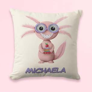 Cute Personalised Cartoon Axolotl Cushion