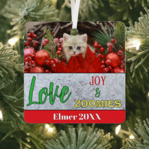 CUTE 🎅 Personalised Cat Christmas Ornament zoomie