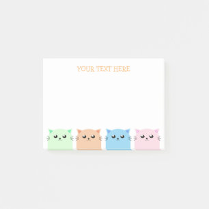Cute Personalised Cat Lovers Post-it Notes