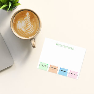 Cute Personalised Cat Lovers Post-it Notes