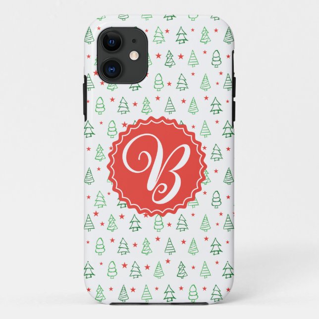 Cute Personalised Christmas tree Case-Mate iPhone Case (Back)