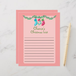 Cute Personalised Christmas Wish List for Santa