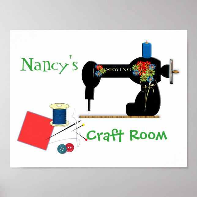Cute Personalised Craft Room Sign (Front)