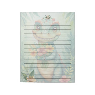 Cute Personalised Dino Notepad
