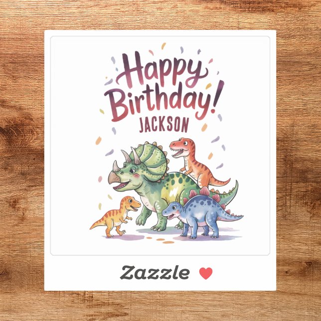 Cute Personalised Dinosaur Happy Birthday (Creator Uploaded)