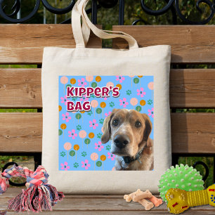 Cute Personalised Dog Owner Gift – New Pet Photo Tote Bag