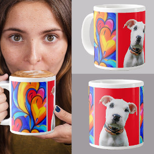 Cute Personalised Dog Pet Photo Gift Mum Dad Large Coffee Mug