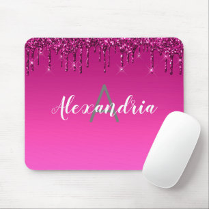 Cute Personalised Dripping Glitter Mouse Pad