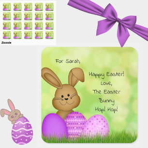 Cute Personalised Easter Bunny to Kids Sticker