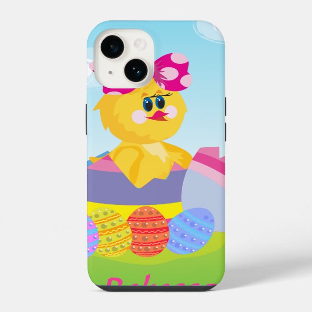 Cute Personalised Easter chic iPhone Case (Back)