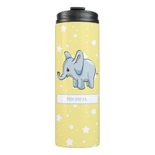 Cute Personalised Elephant Thermal Tumbler