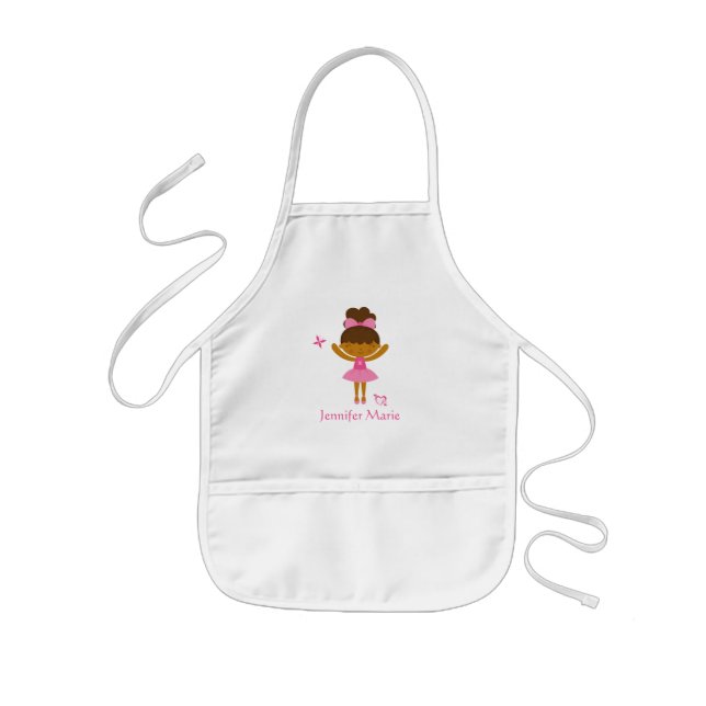 Cute personalised ethnic ballerina apron (Front)