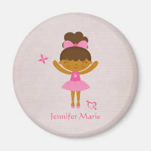 Cute personalised ethnic ballerina magnet