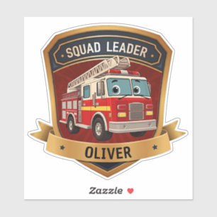 Cute Personalised Firefighter Badge