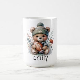 Cute Personalised Football  Coffee Mug