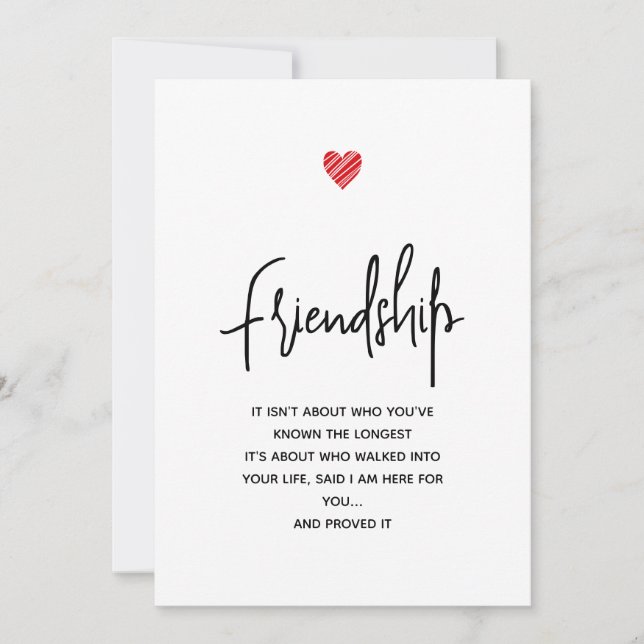 Cute Personalised Friendship Holiday Card (Front)