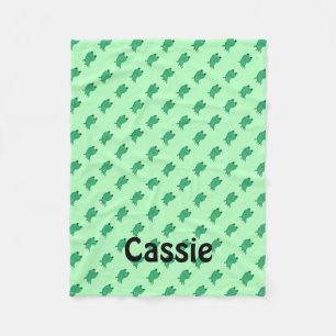 Cute personalised frog pattern fleece blanket