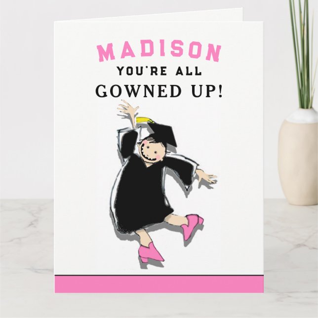 Cute Personalised Graduation Card (Front)