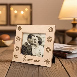 Cute Personalised Grandma Floral Engraved Frames