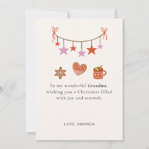 Cute Personalised Grandmother Christmas Card