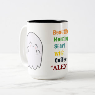 Cute Personalised Halloween Ghost Mug