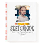 Cute personalised kid sketchbook