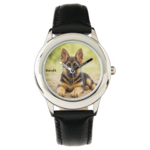 Cute Personalised Kid's German Shepherd Watch