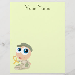 Cute Personalised Kids Military Family Stationery