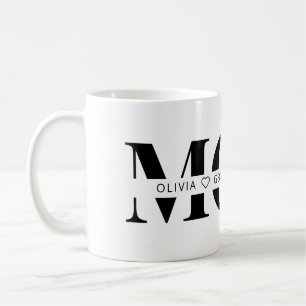 Cute Personalised Kids Name Mum Coffee Mug