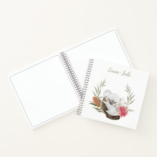 Cute Personalised Koala Notebook